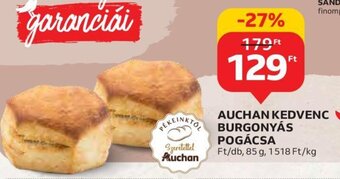 Auchan Auchan kedvenc burgonyás pogácsa 85 g ajánlat