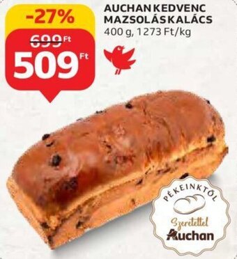 Auchan Auchan kedvenc mazsolás kalács 400 g ajánlat