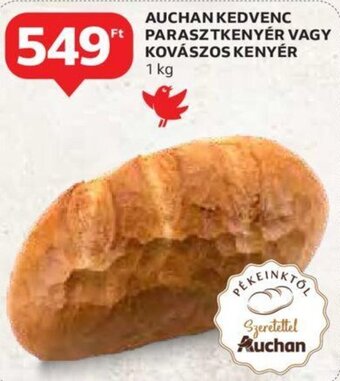 Auchan kedvenc parasztkenyér vagy kovászos kenyér 1 kg