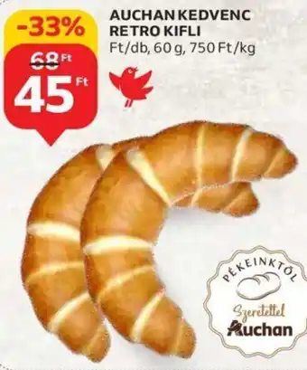 Auchan Auchan kedvenc retro kifli 60 g ajánlat