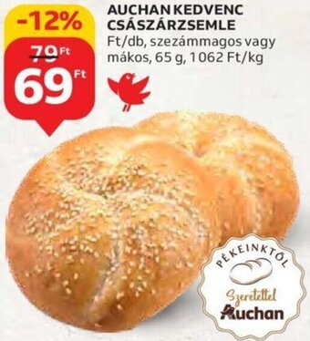 Auchan kedvenc császárzsemle 65 g