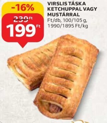 Auchan Virslis táska ketchuppal vagy mustárral 100 / 105 g ajánlat
