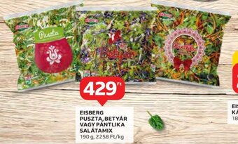 Auchan Eisberg Puszta, betyár vagy pantlika salátamix 190 g ajánlat