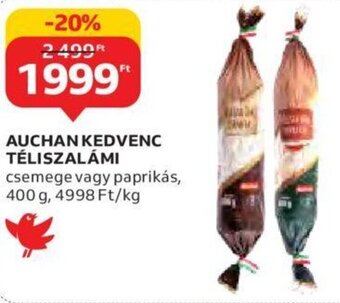 Auchan Auchan Kedvenc téliszalámi 400 g ajánlat