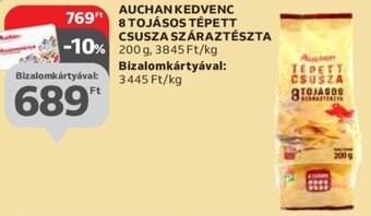 Auchan Auchan kedvenc 8 tojásos tépett csusza száraztészta 200 g ajánlat