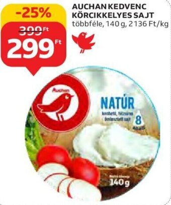 Auchan Auchan kedvenc körcikkelyes sajt 140 g ajánlat