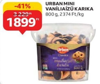 Auchan Urban Mini vaníliaízű karika 800 g ajánlat