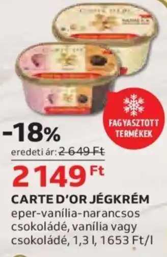 Auchan Carte d'Or Jégkrém 1,3 l ajánlat