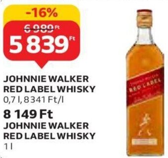 Auchan Johnnie Walker Red label whisky 0,7 l ajánlat