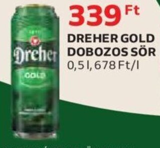Auchan Dreher Gold dobozos sör 0,5 l ajánlat