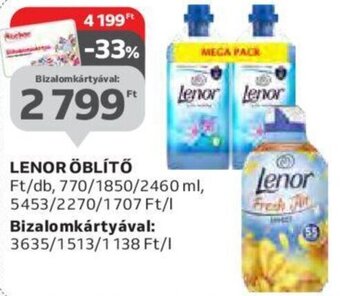 Auchan Lenor Öblítő 770 - 2460 ml ajánlat