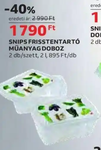 Auchan Snips Frisstentartó műanyag doboz 2 db ajánlat