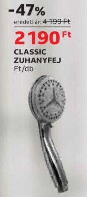 Auchan Classic zuhanyfej 1 db ajánlat