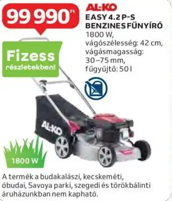 Alko Easy 4.2 p-s benzines fűnyíró 1 db