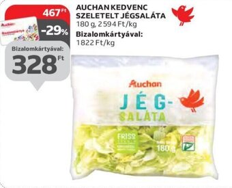 Auchan Auchan kedvenc szeletelt jégsaláta 180 g ajánlat