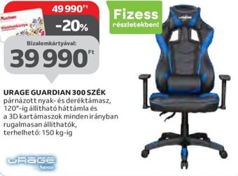 Auchan Urage Guardian 300 szék 1 db ajánlat