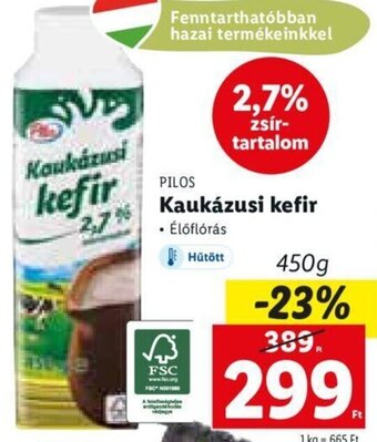 Lidl Pilos Kaukázusi kefir 450 g ajánlat