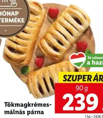 Lidl Tökmagkrémes-málnás párna 90 g ajánlat