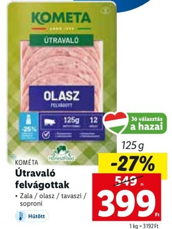 Lidl Kométa Útravaló felvágottak 125 g ajánlat