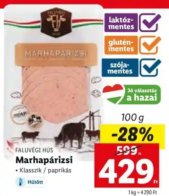 Lidl Faluvégi Hús Marhapárizsi 100 g ajánlat