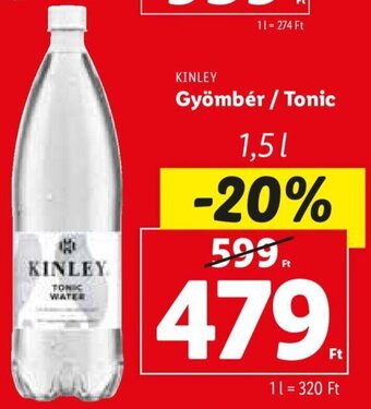 Lidl Kinley Gyömbér / Tonic 1,5 l ajánlat