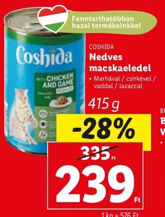 Lidl Coshida Nedves macskaeledel 415 g ajánlat