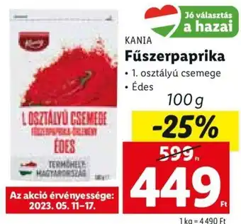 Lidl Kania Fűszerpaprika 100 g ajánlat