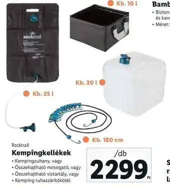 Lidl Rocktrail Kempingkellékek 1 db ajánlat