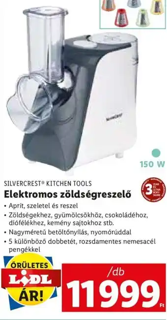 Lidl Silvercrest Kitchen Tools Elektromos zöldségreszelő 1 db ajánlat