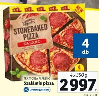 Lidl Trattoria Alfredo Szalámis pizza 4 x 350 g ajánlat