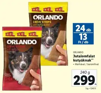 Lidl Orlando Jutalomfalat kutyáknak 240 g ajánlat