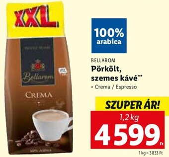 Lidl Bellarom Pörkölt, szemes kávé 1,2 kg ajánlat