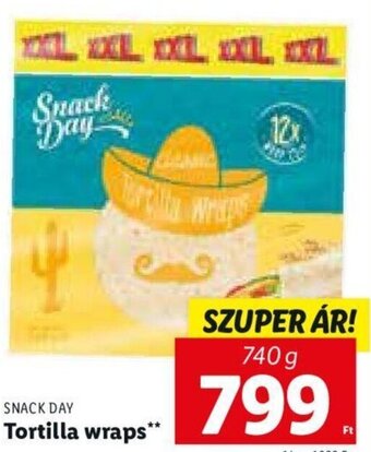 Lidl Snack Day Tortilla wraps 740 g ajánlat
