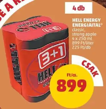 PENNY Hell Energy energiaital 4 x 250 ml ajánlat