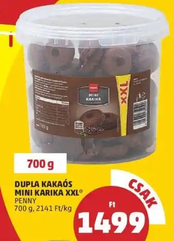 PENNY Penny Dupla kakaós mini karika xxl 700 g ajánlat