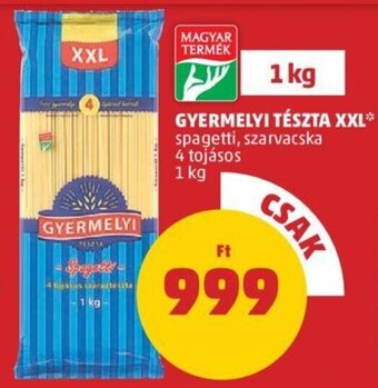 PENNY Gyermelyi Tészta xxl 1 kg ajánlat