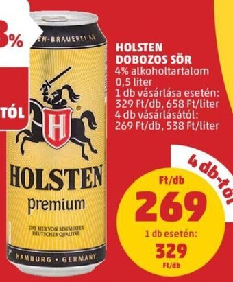PENNY Holsten Dobozos sör 0,5 l ajánlat