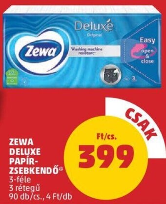 PENNY Zewa Deluxe papír- zsebkendő 90 db ajánlat