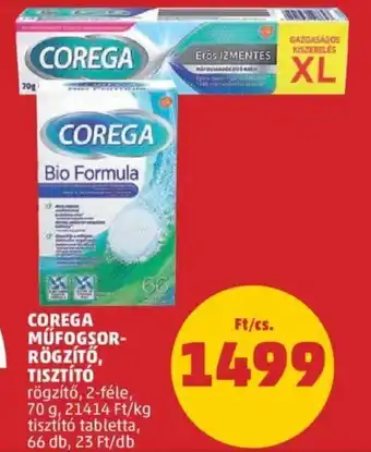 PENNY Corega Műfogsor- rögzítő, tisztító 70 g / 66 db ajánlat