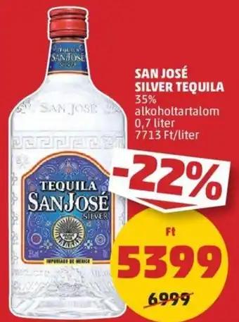 PENNY San José Silver tequila 0,7 l ajánlat