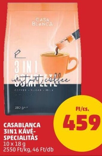 PENNY Casablanca 3in1 kávéspecialitás 10 x 18 g ajánlat