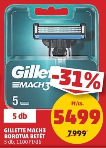 PENNY Gillette Mach3 borotva betét 5 db ajánlat