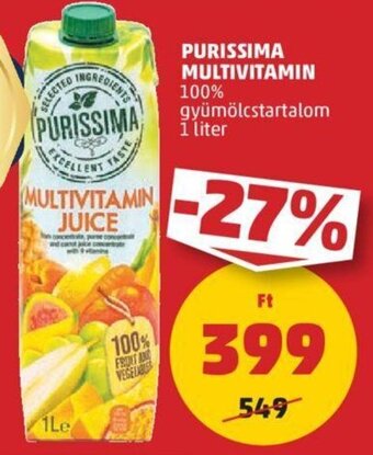 PENNY Purissima Multivitamin 1 l ajánlat