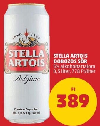 PENNY Stella Artois Dobozos sör 0,5 l ajánlat