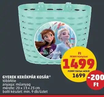 PENNY Gyerek kerékpár kosár 1 db ajánlat