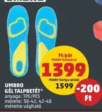 Umbro Gél talpbetét 1 pár