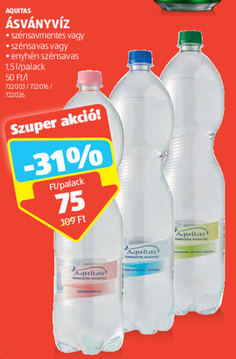 ALDI Aquitas Ásványvíz 1,5 l ajánlat