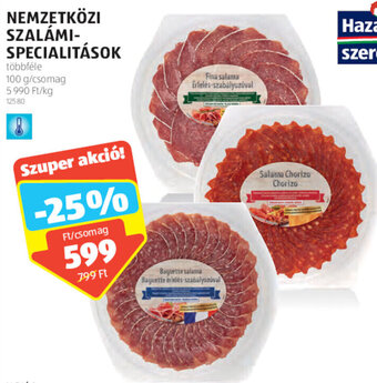 ALDI Nemzetközi szalámi- specialitások 100 g ajánlat