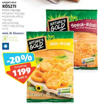 ALDI Nature's Gold Röszti 1 kg / 600 g ajánlat