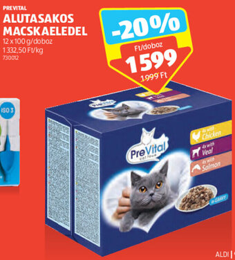 ALDI Prevital Alutasakos macskaeledel 12 x 100 g ajánlat